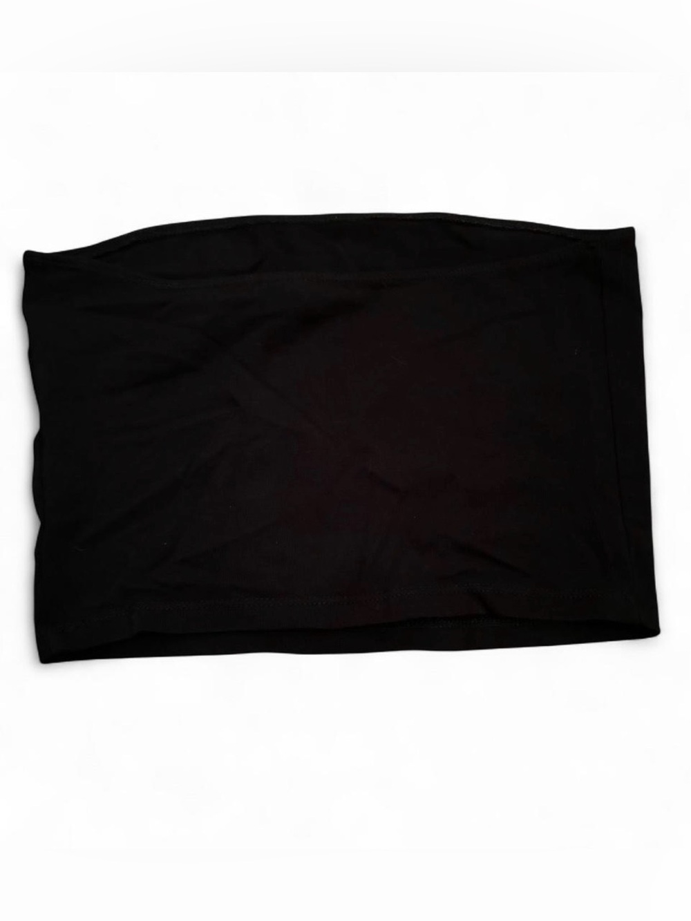 ASOS DESIGN Black Strapless Tube Top Bandeau Cotton Womens Size 4